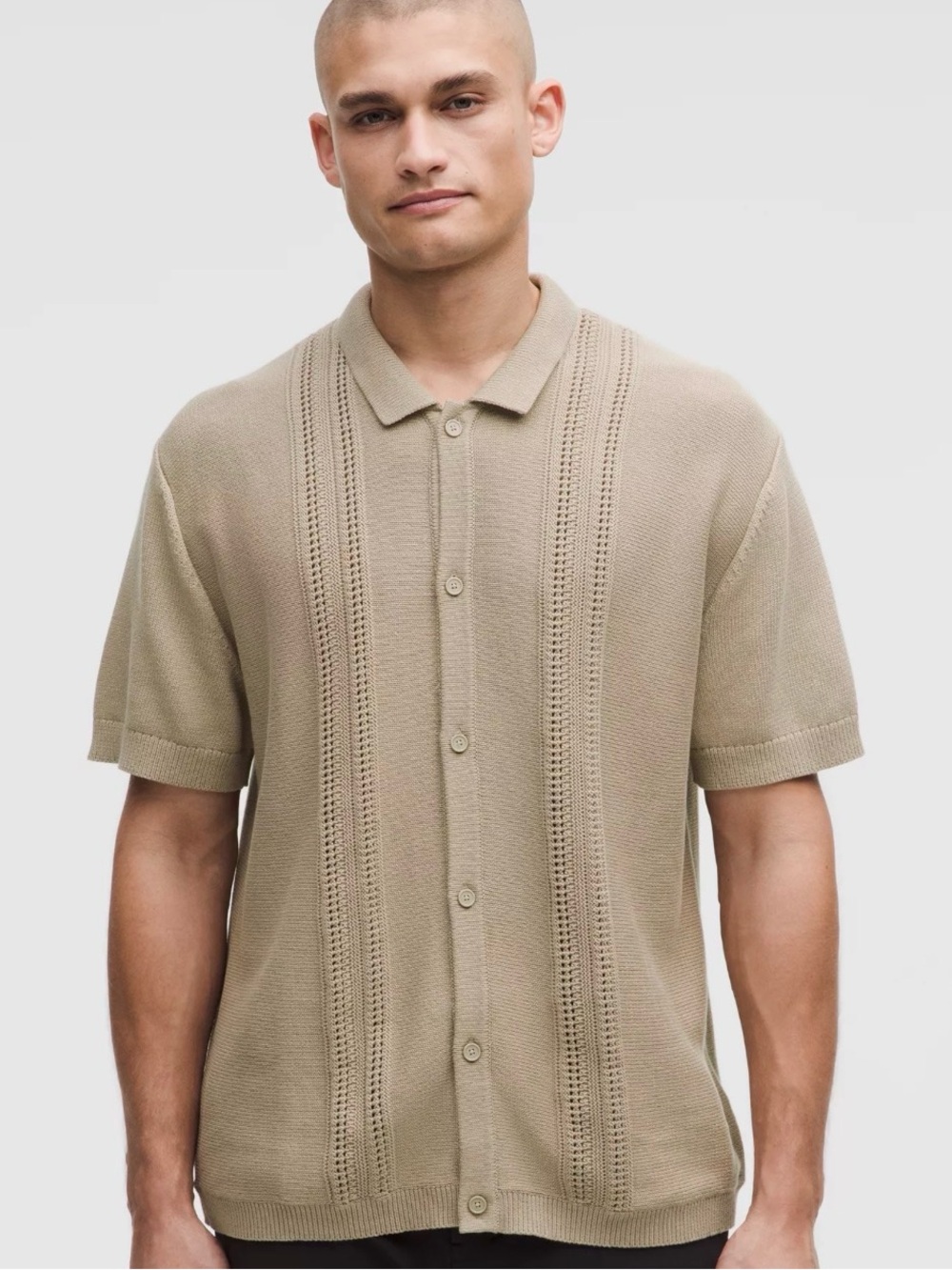 lululemon athletica Men's Knit Short-Sleeve Polo - Beige